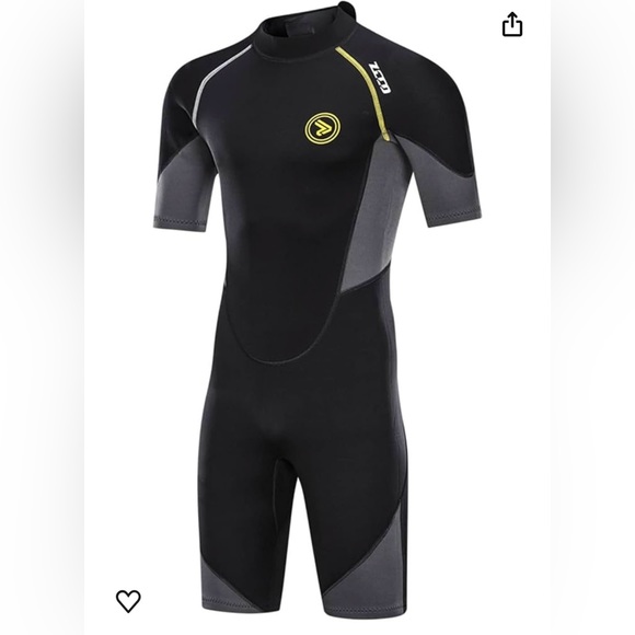 Men's Wetsuits 1.5/3mm Premium Neoprene BackZip Shorty Dive Skin Spearfishing - Picture 2 of 12
